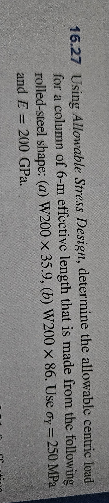 1 6 . 2 7 Using Allowable Stress Design,