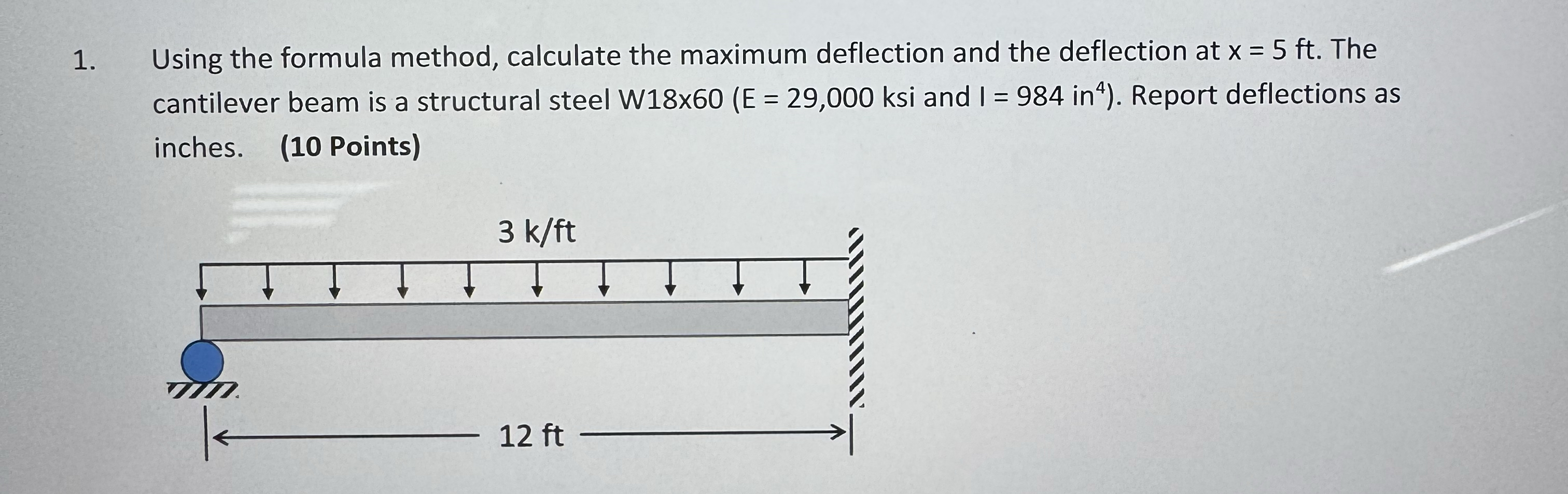 Using the formula method, calculate the maximum