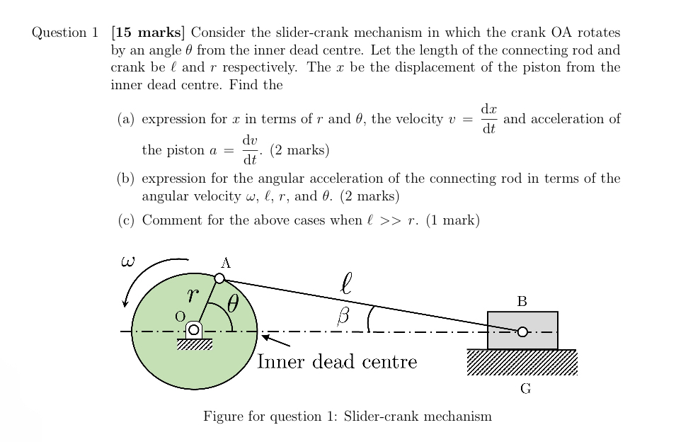 Question 1 [ 1 5 marks ] Consider the slider -