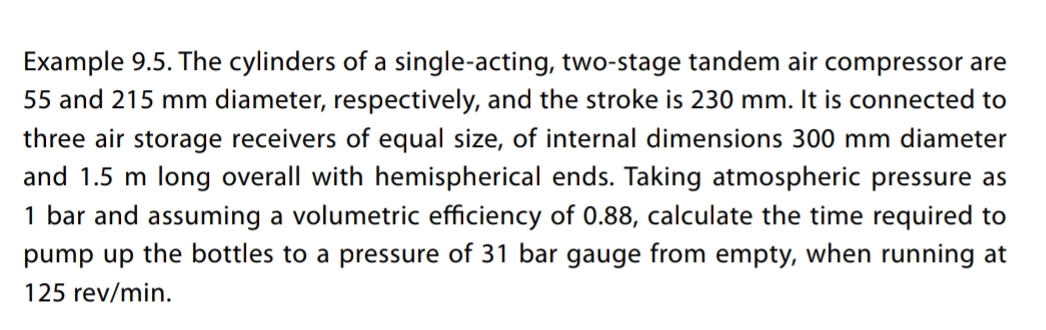 The cylinders of a single - acting, two - stage
