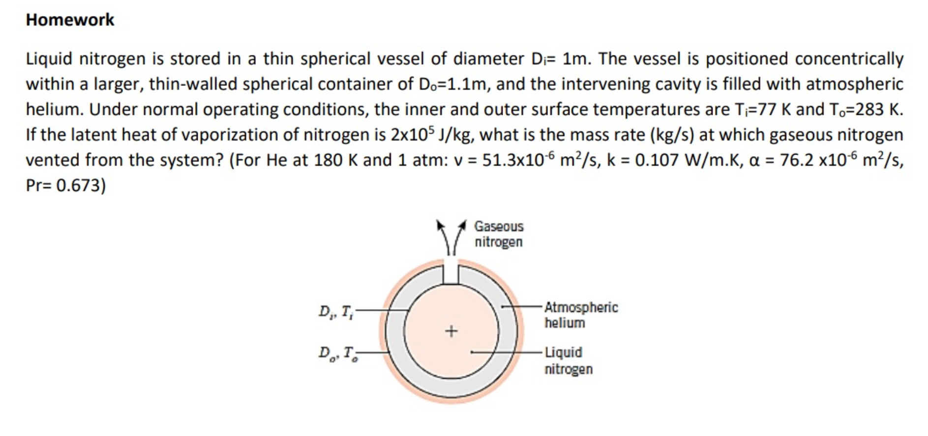 Homework Liquid nitrogen is stored in a thin