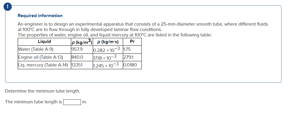 Required information An engineer is to design an