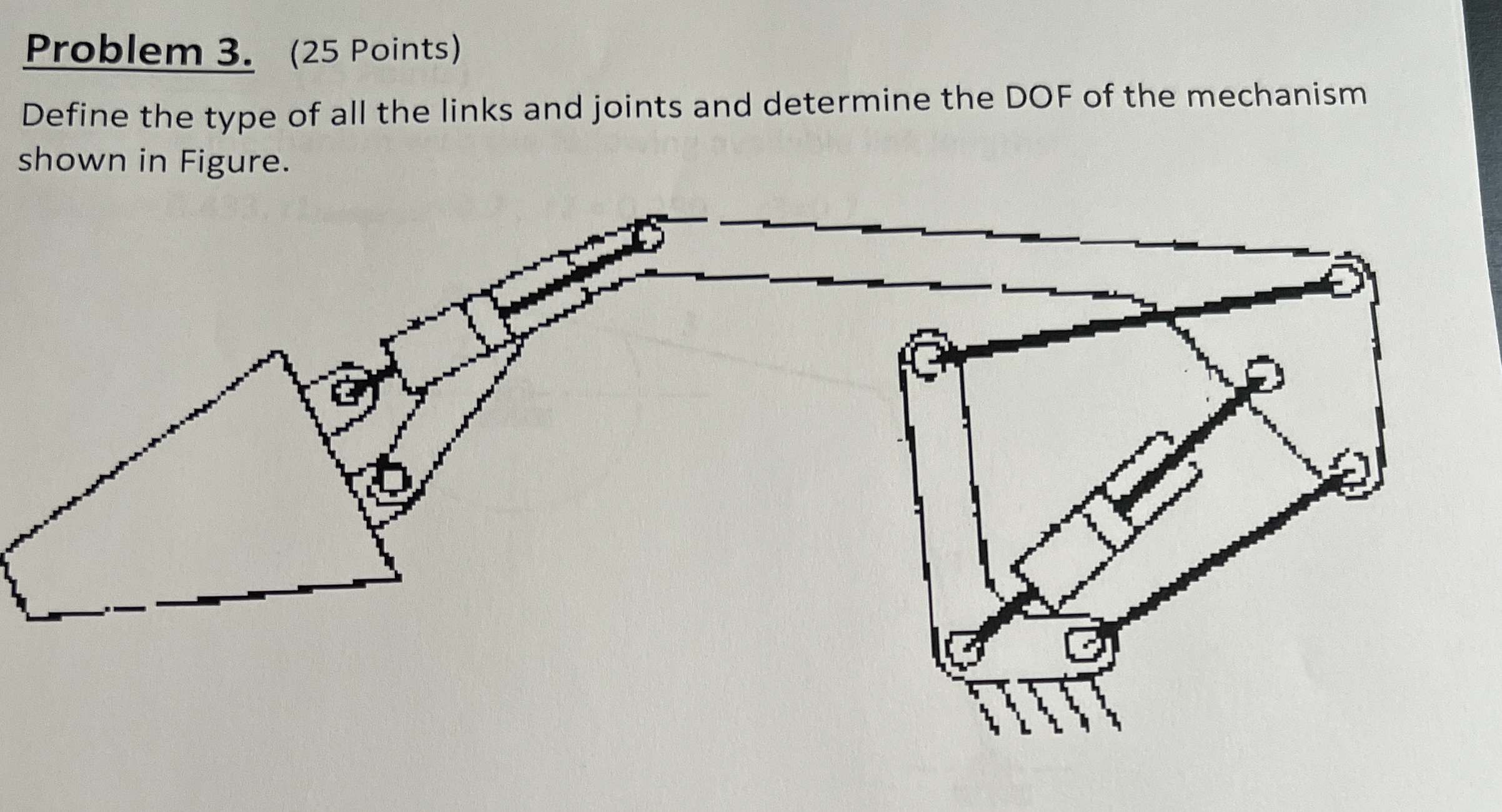 Find the type of links and joints and find the