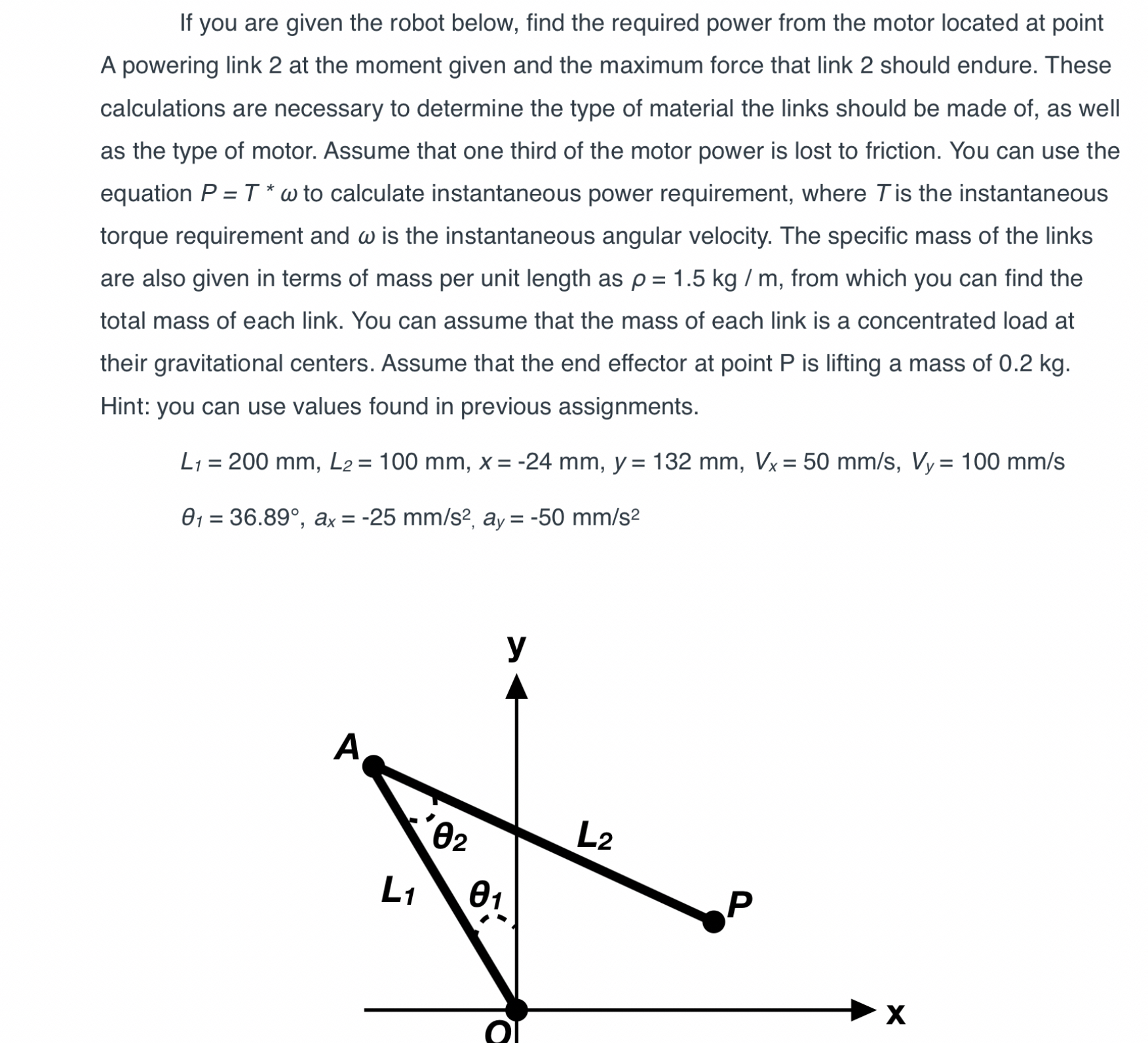 If you are given the robot below, find the