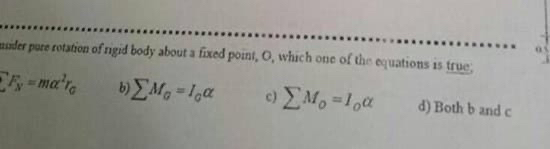 Consider pore rotation of nigid body about a