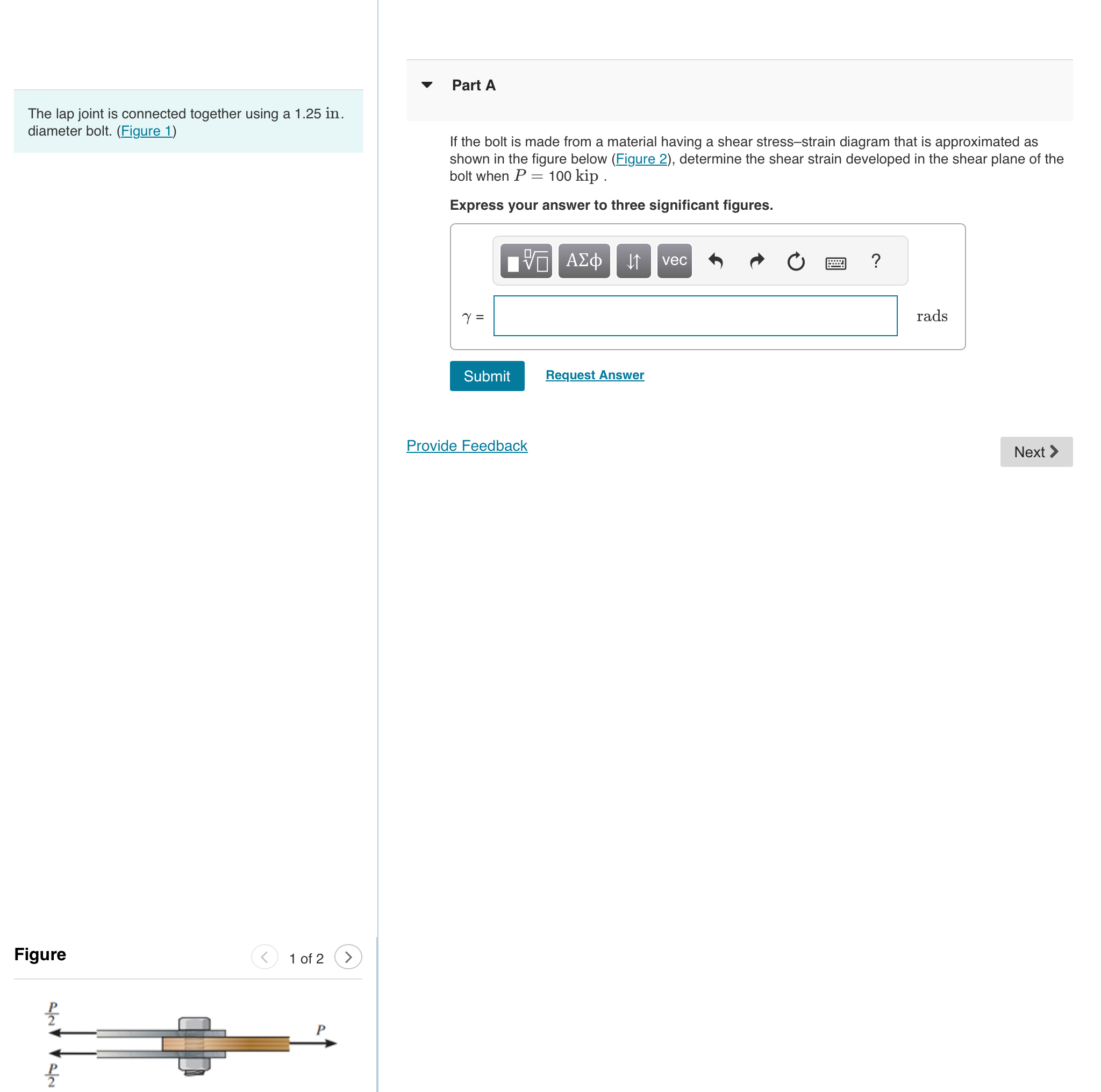 The lap joint is connected together using a 1 . 2