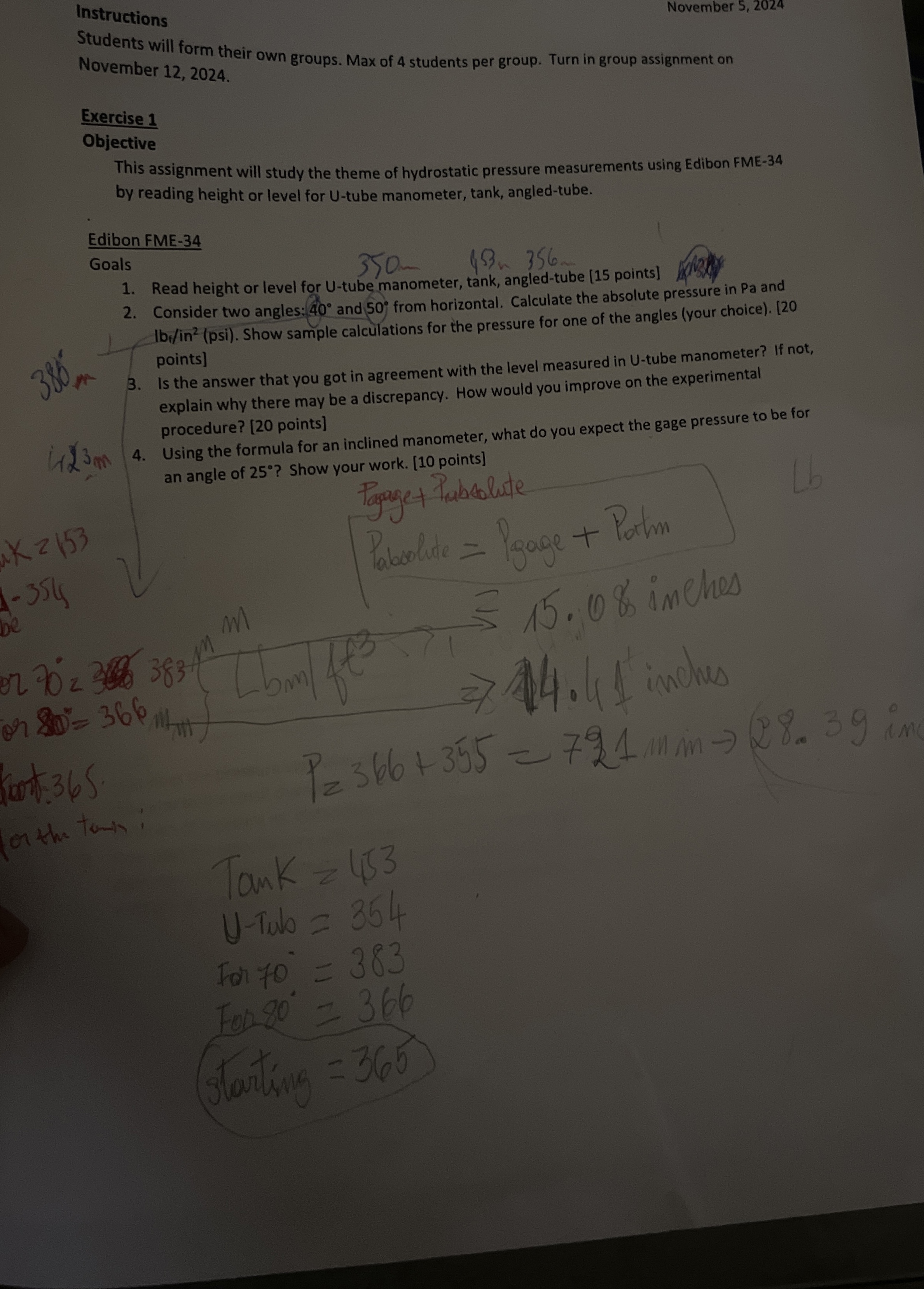 Instructions November 5 , 2 0 2 4 Students will