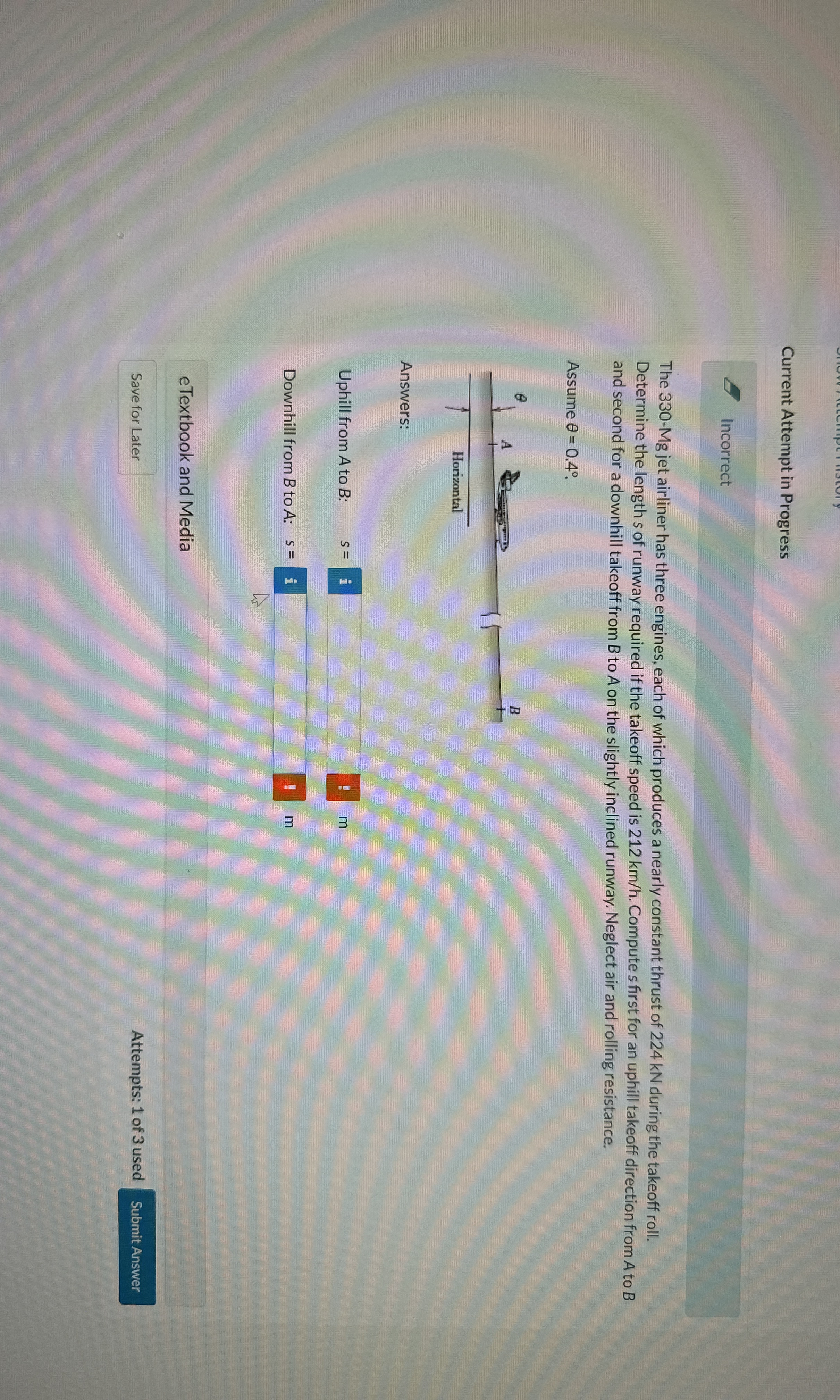 Current Attempt in Progress Incorrect The 3 3 0 -