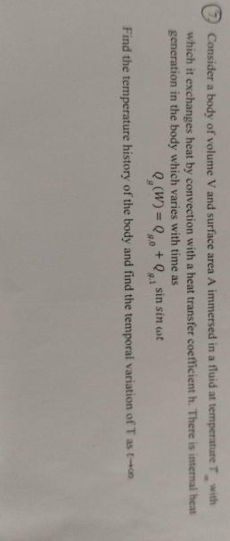 Consider a body of volume V and surface area A
