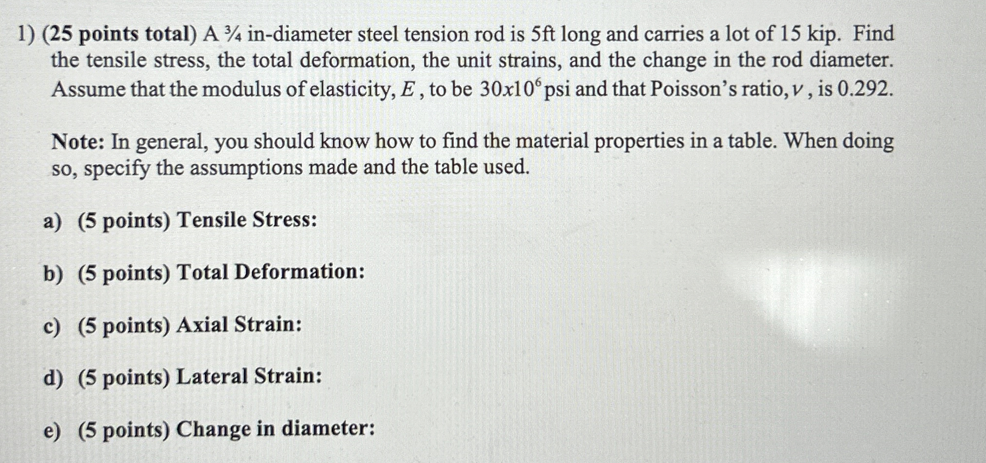 How to solve ( 2 5 points total ) A 3 4 in -