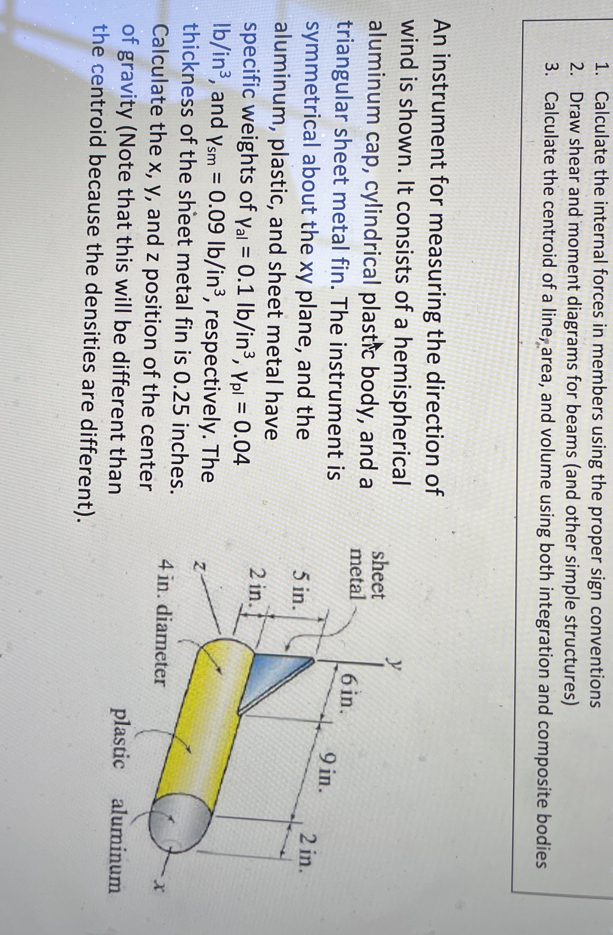 Calculate the internal forces in members using