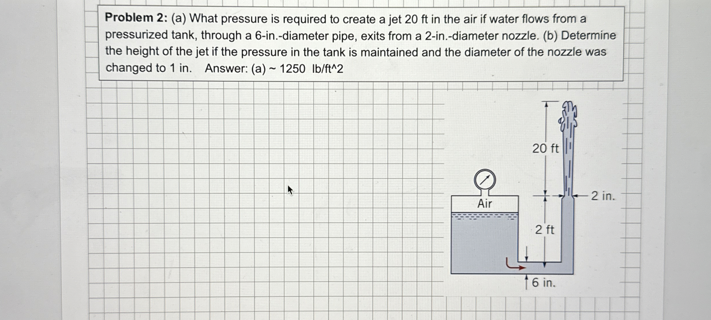 Problem 2 : ( a ) What pressure is required to