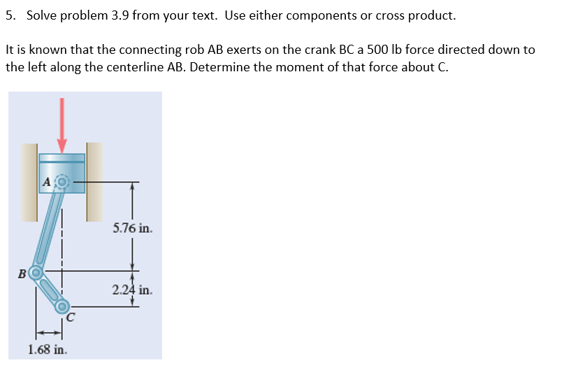 Solve problem 3 . 9 from your text. Use either