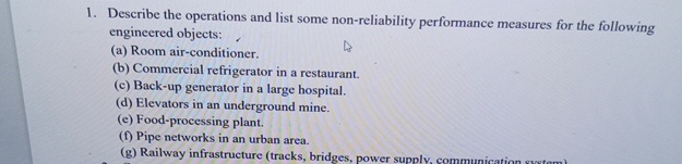 Describe the operations and list some non -