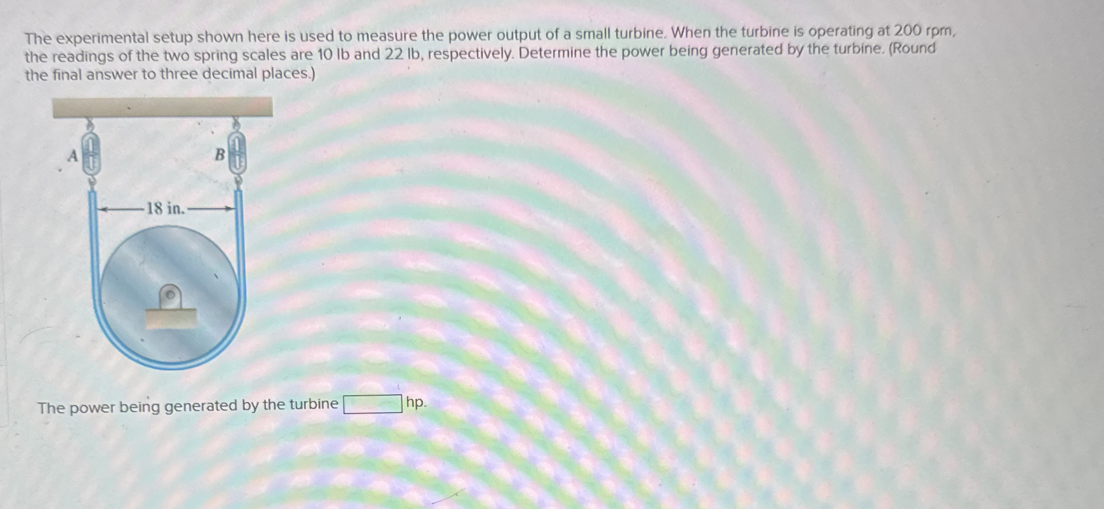 The experimental setup shown here is used to