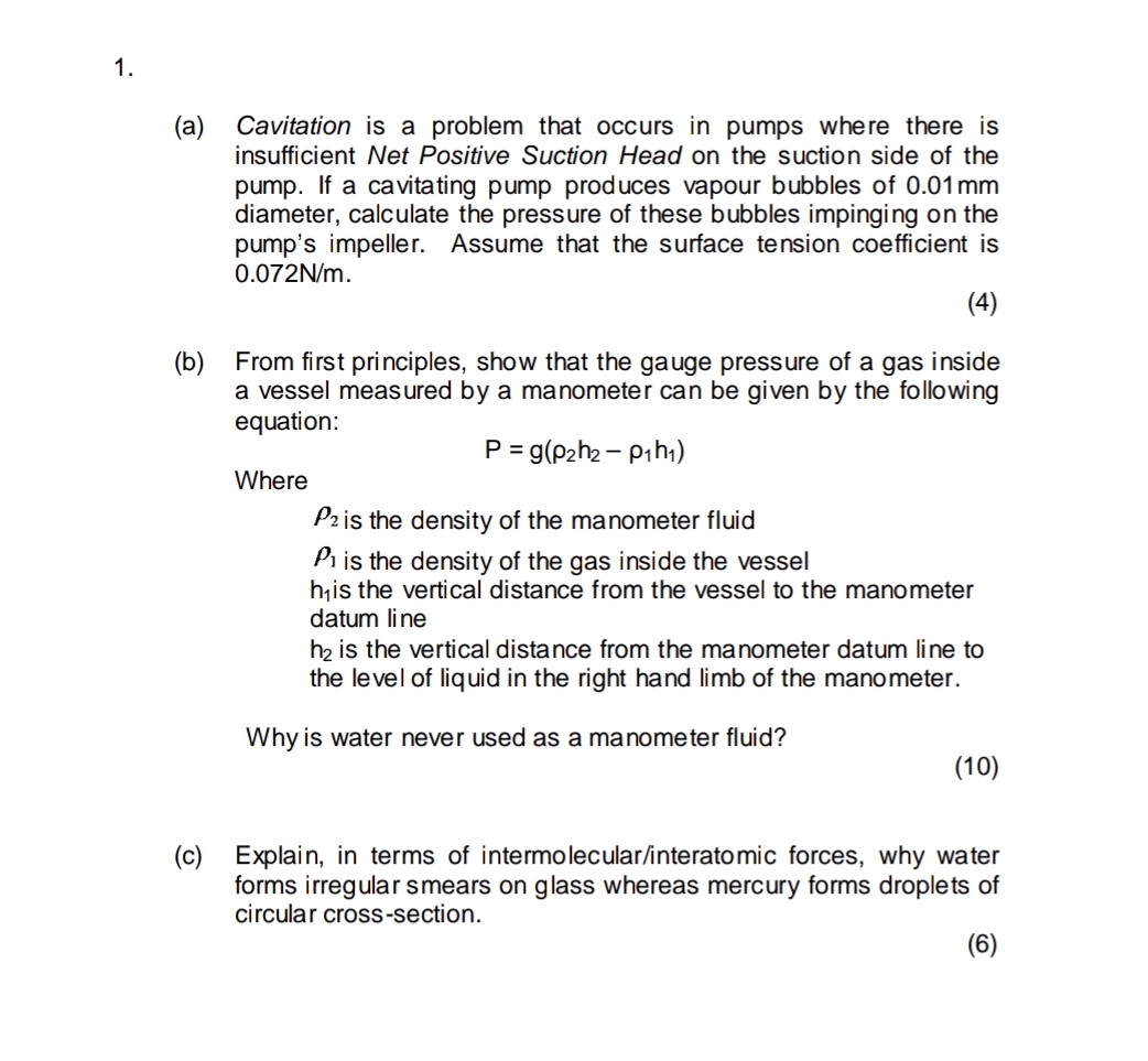 ( a ) Cavitation is a problem that occurs in