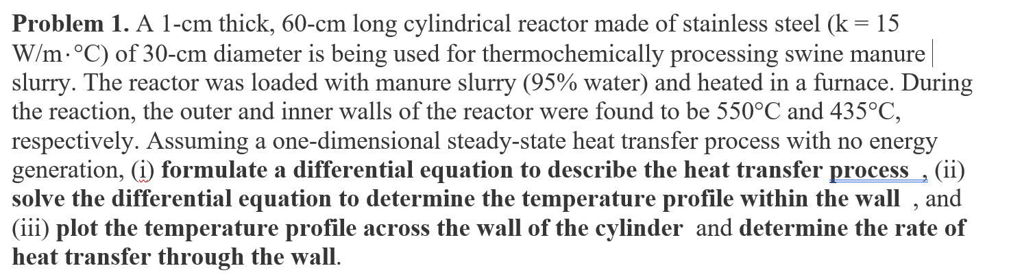 Problem 1 . A 1 - cm thick, 6 0 - cm long