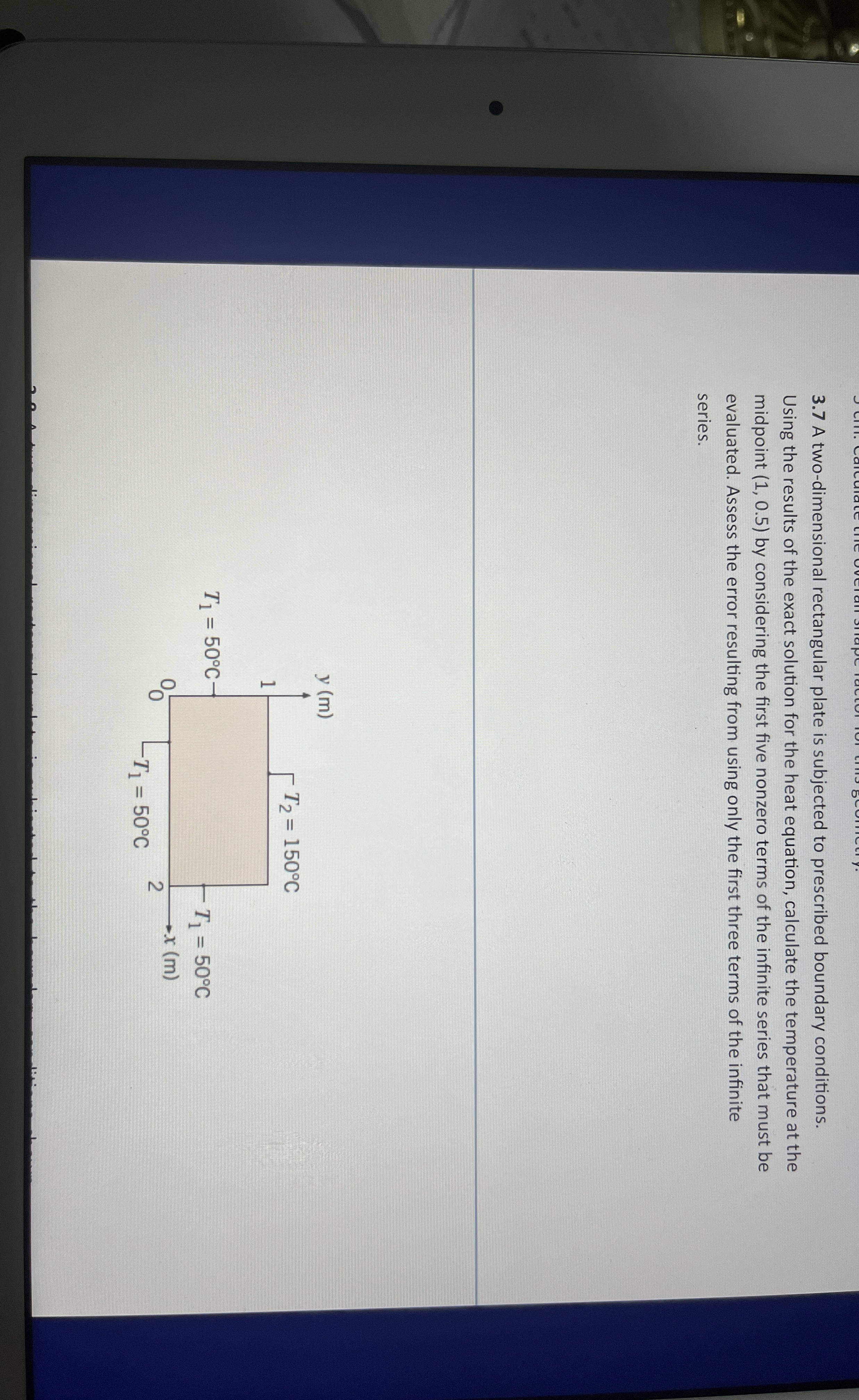 3 . 7 A two - dimensional rectangular plate is