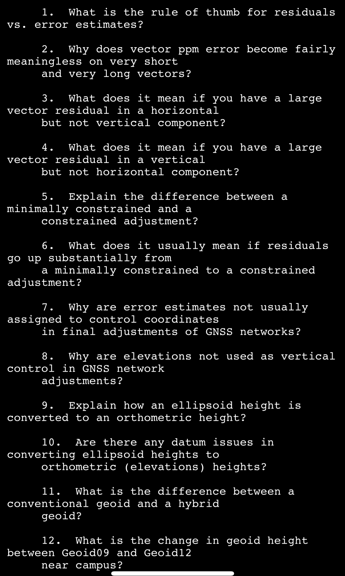 What is the rule of thumb for residuals vs .