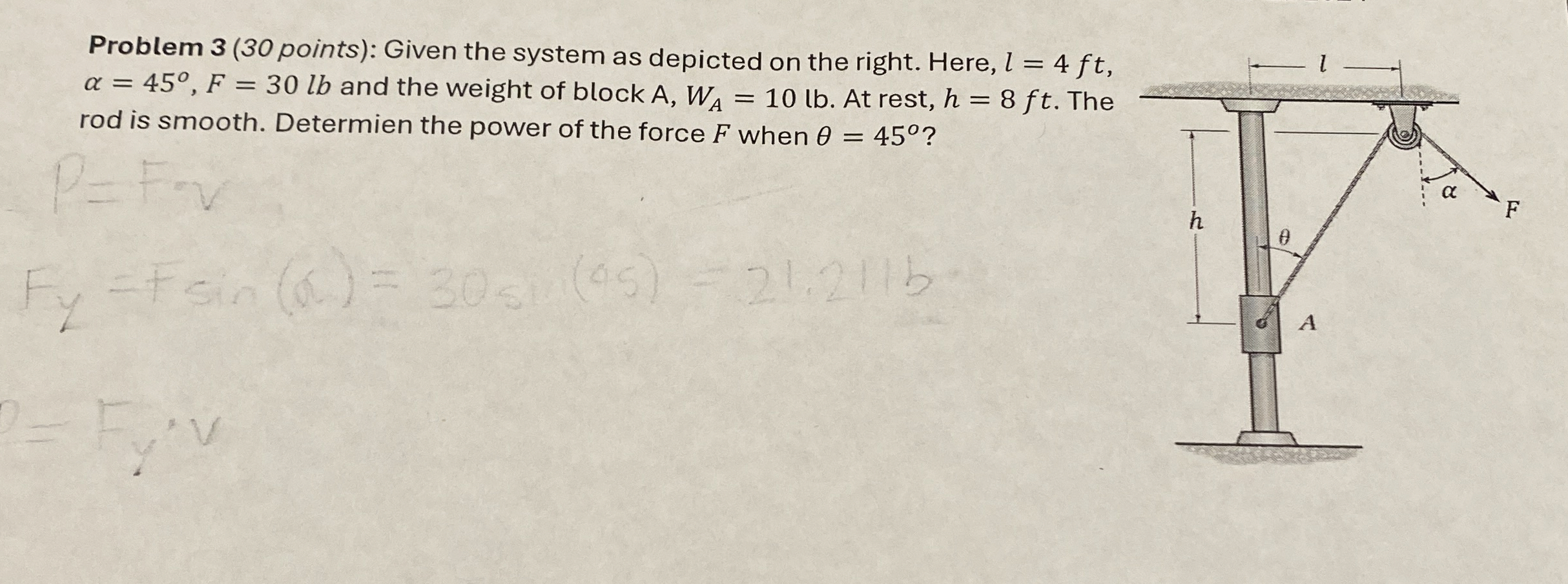 Problem 3 ( 3 0 points ) : Given the system as