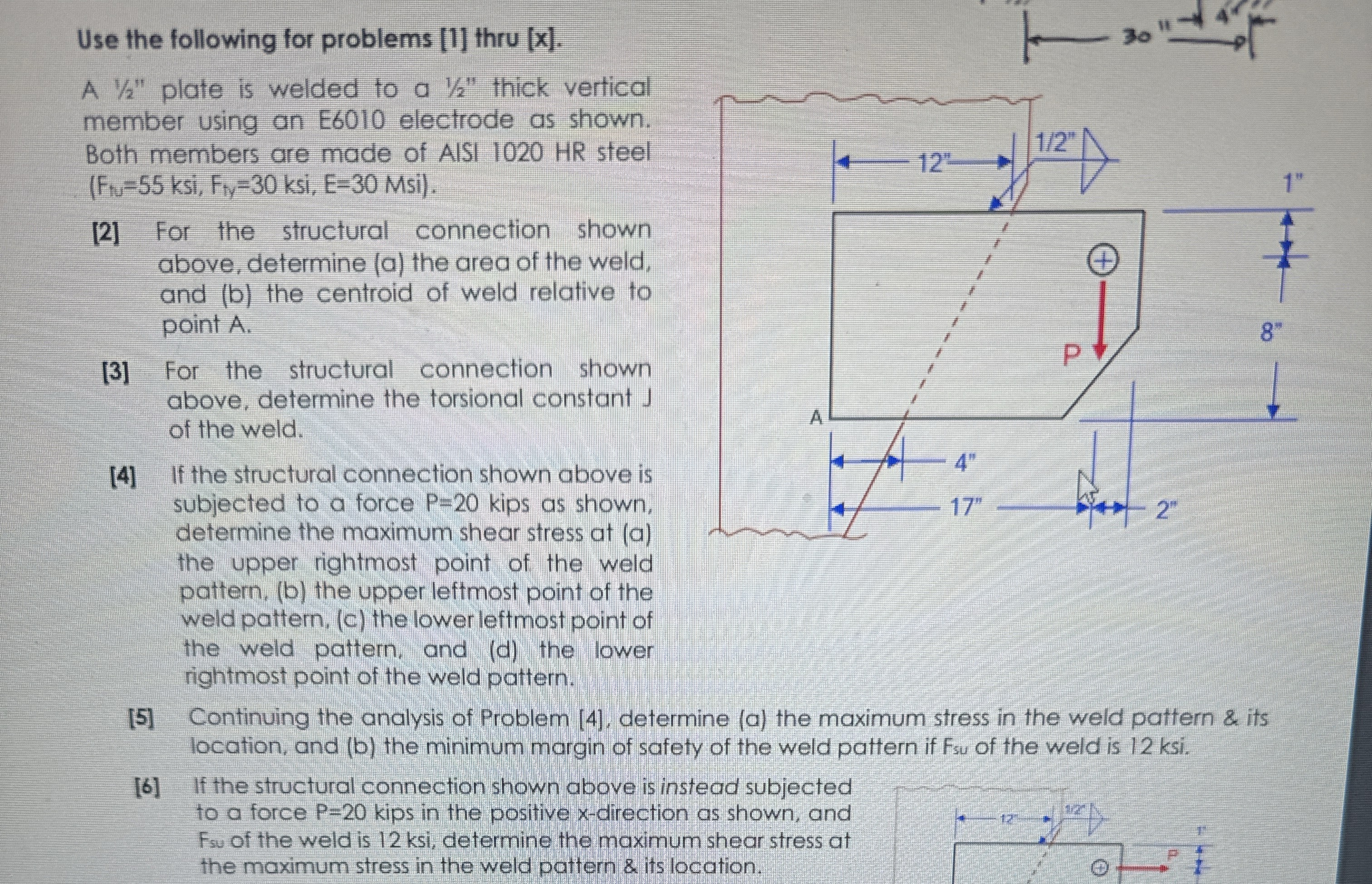Use the following for problems [ 1 ] thru [ x ] .
