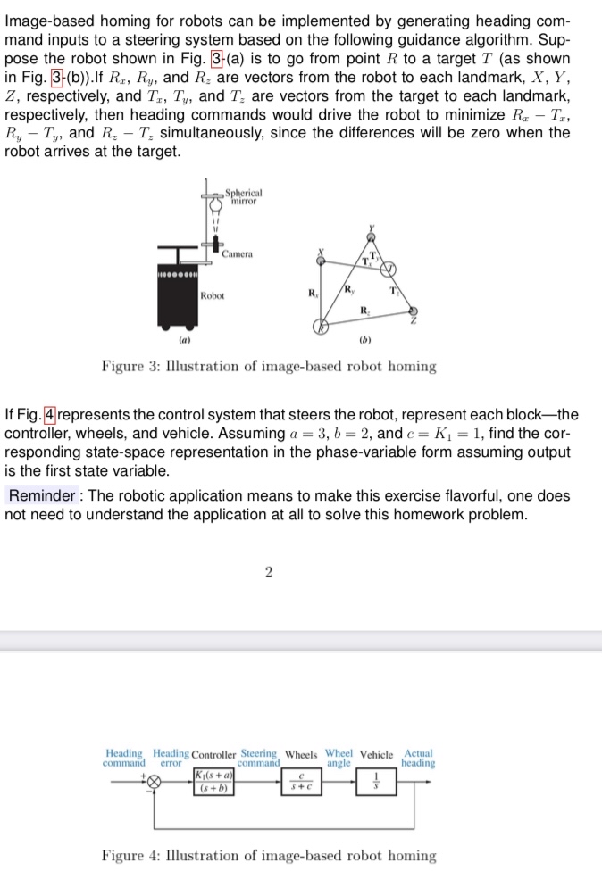  Image-based homing for robots can be implemented by generating heading com-