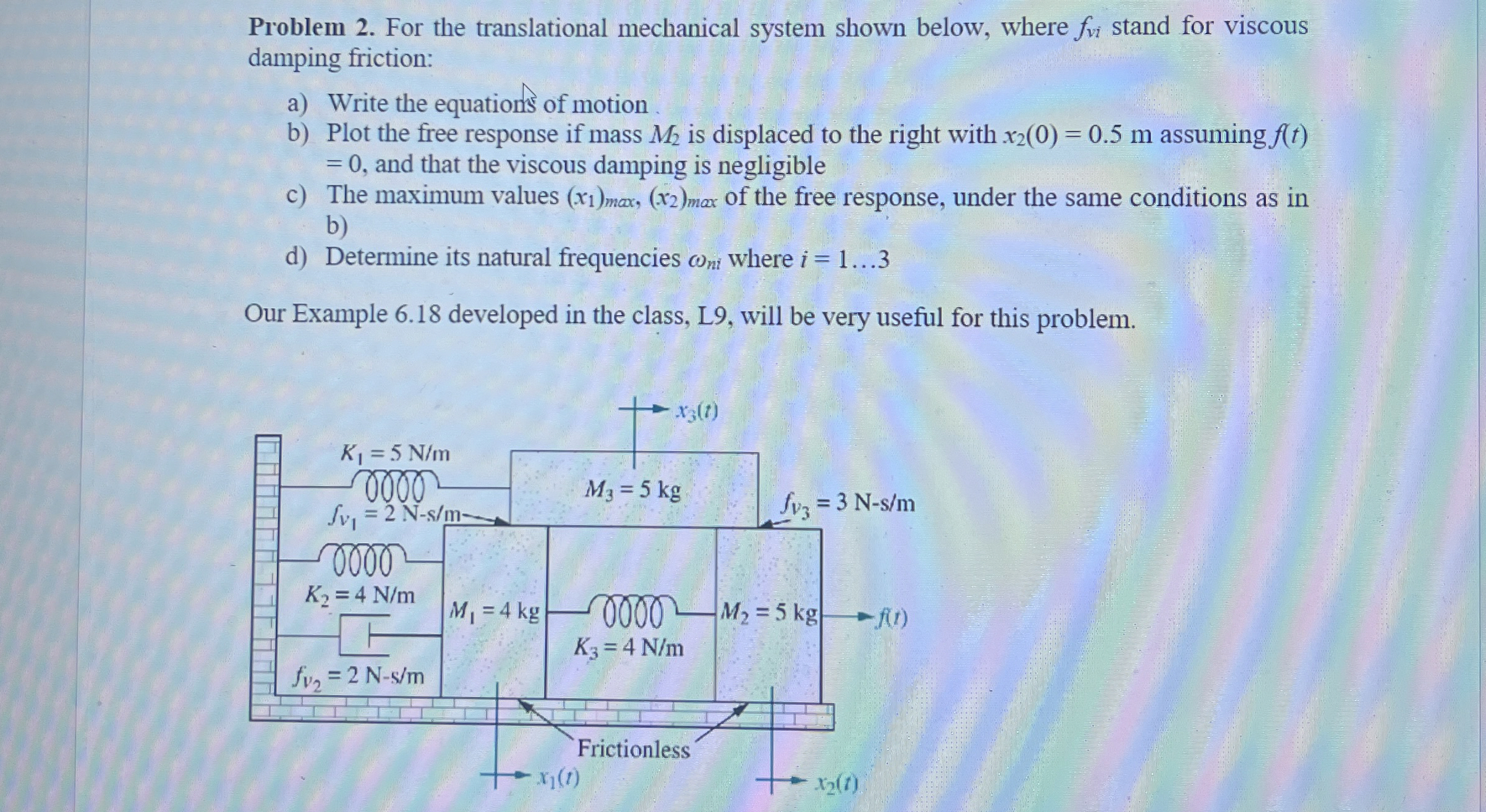 Problem 2 . For the translational mechanical