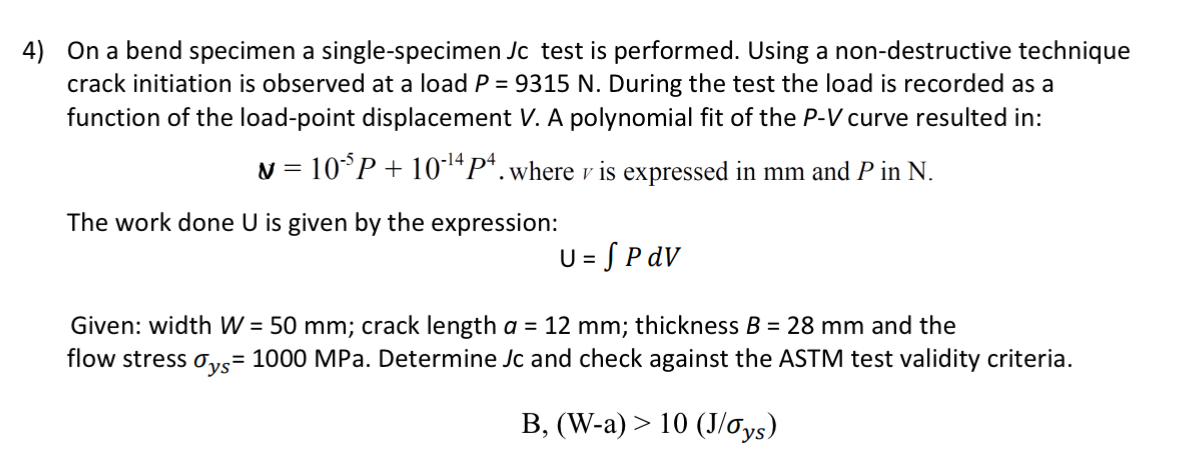 On a bend specimen a single - specimen Jc test is