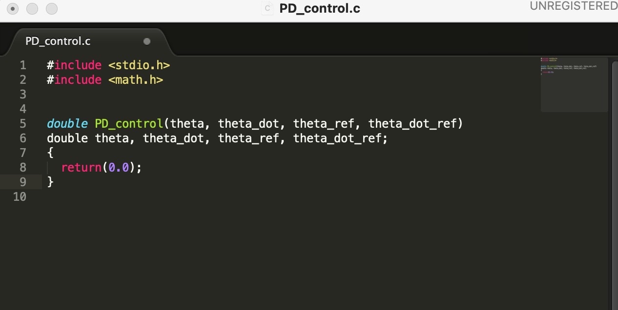 Dynamics and Control In this exercise you are