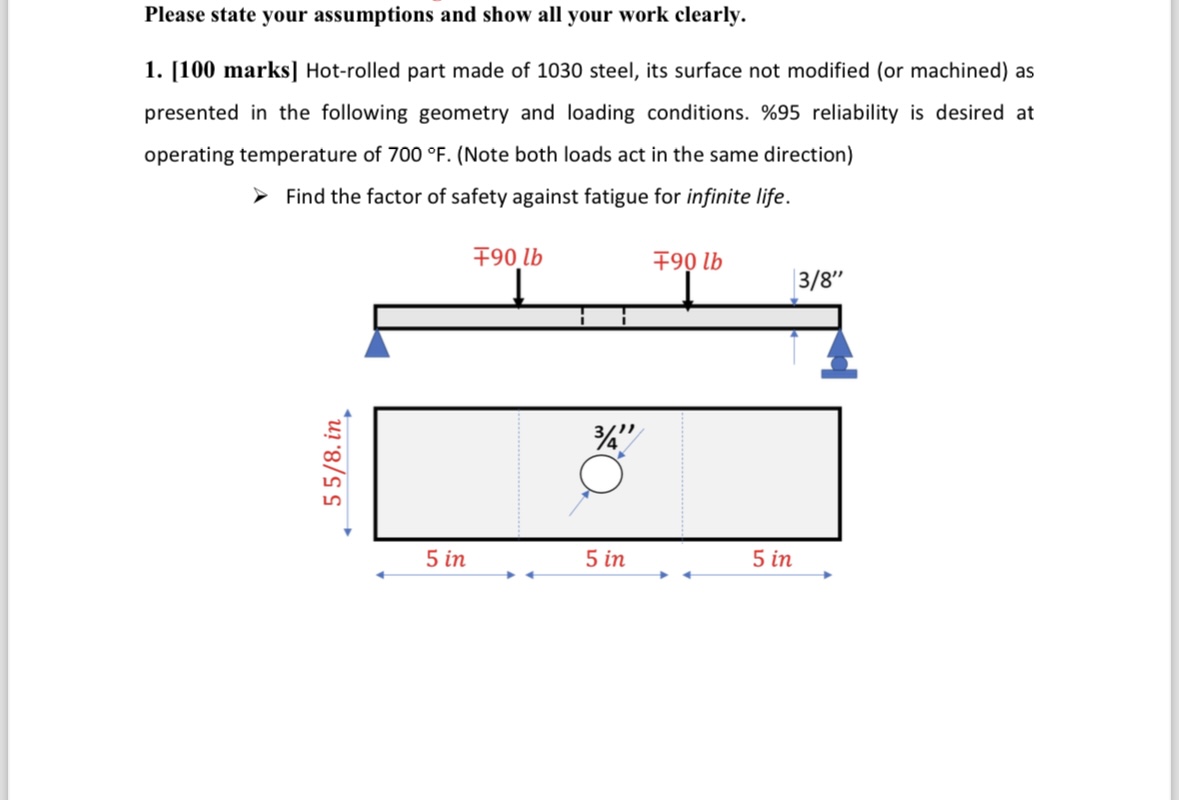 Please state your assumptions and show all your
