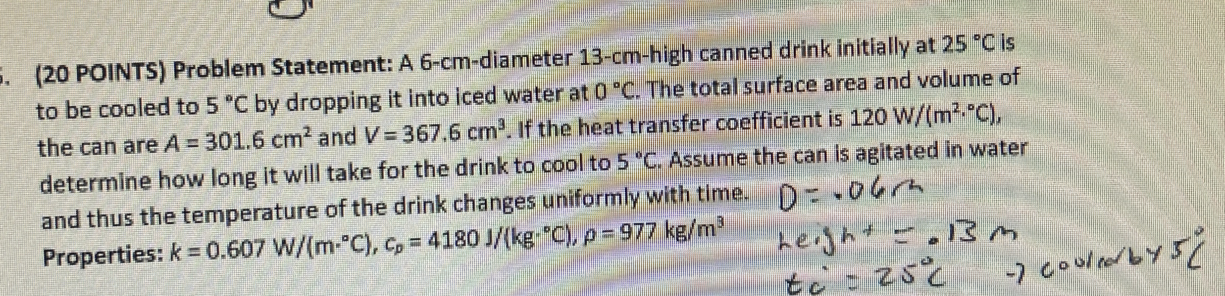 ( 2 0 POINTS ) Problem Statement: A 6 - cm -