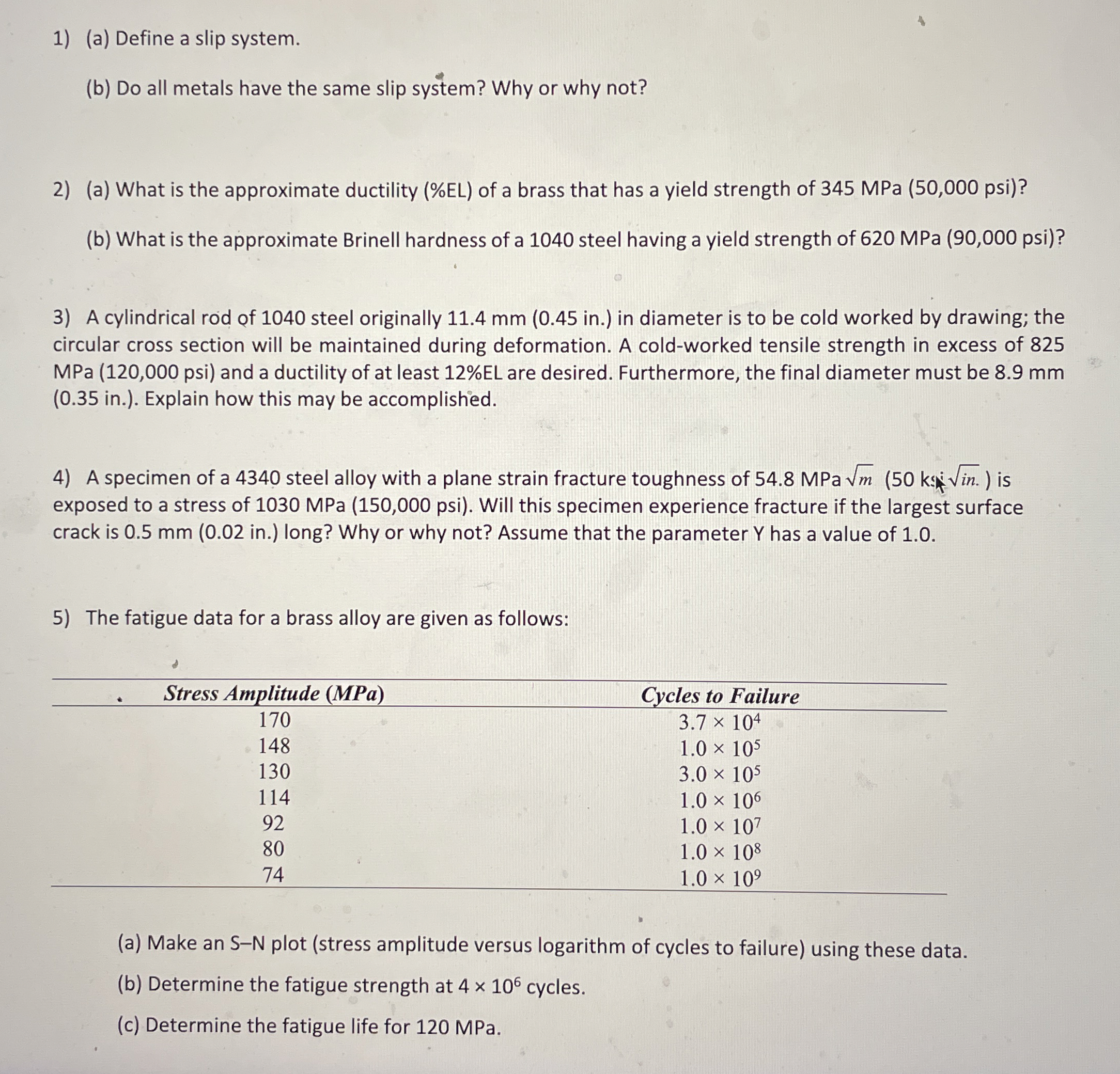 ( a ) Define a slip system. ( b ) Do all metals