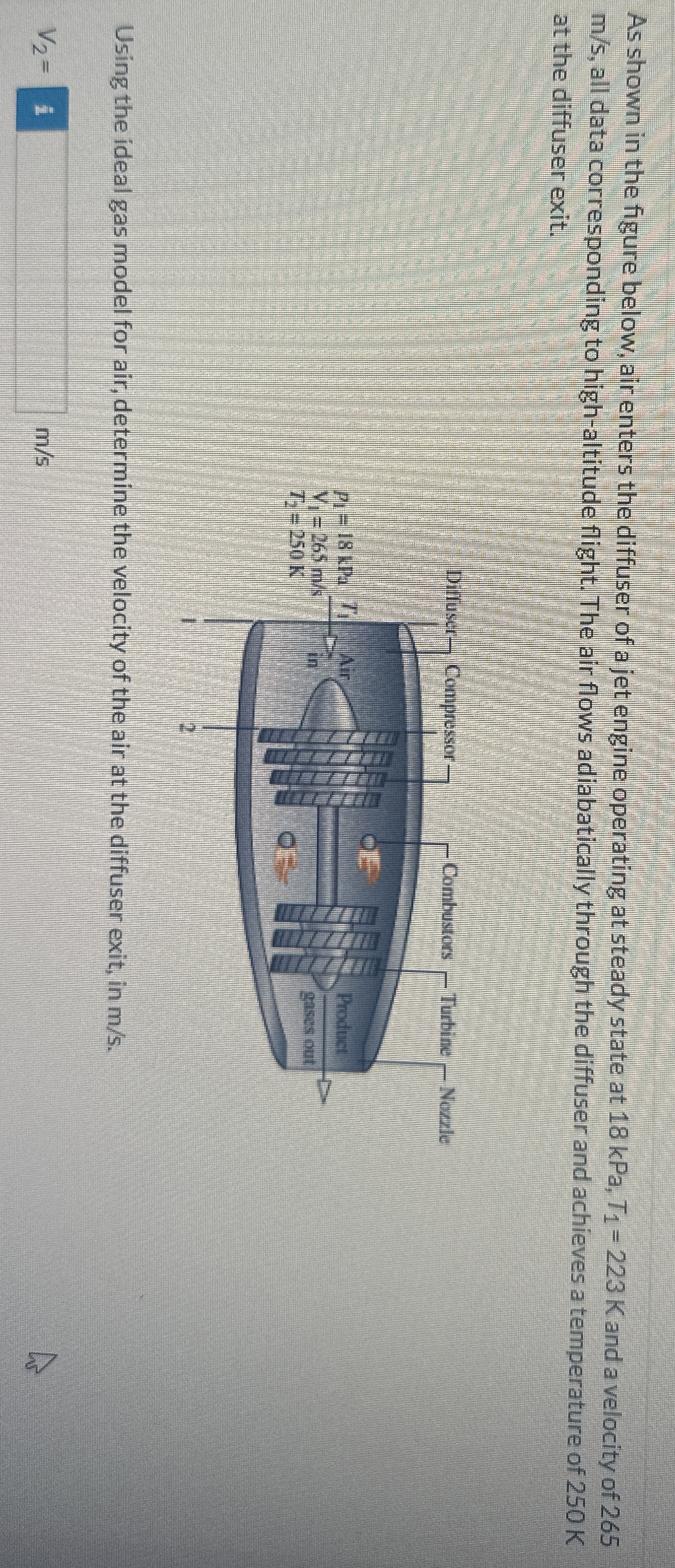 As shown in the figure below, air enters the