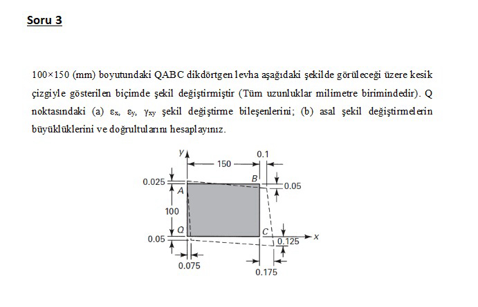 Soru 3 1 0 0 1 5 0 ( m m ) boyutundaki QABC dikd