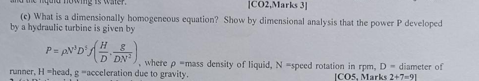 [ CO 2 , Marks 3 ] ( c ) What is a dimensionally