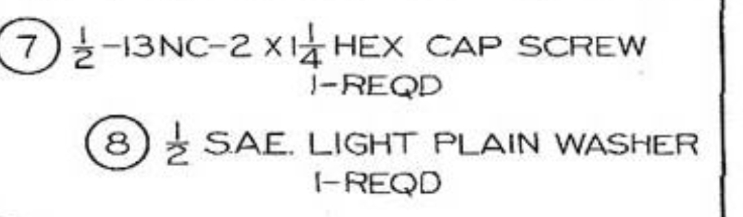 1 2 - 1 3 N C - 2 1 1 4 HEX CAP SCREW 1 - REQD 1