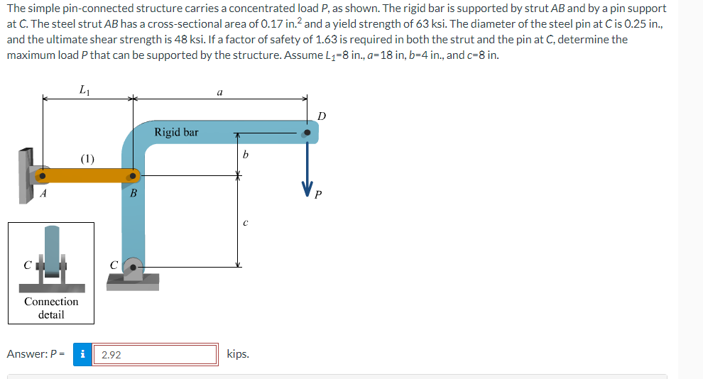 The simple pin - connected structure carries a