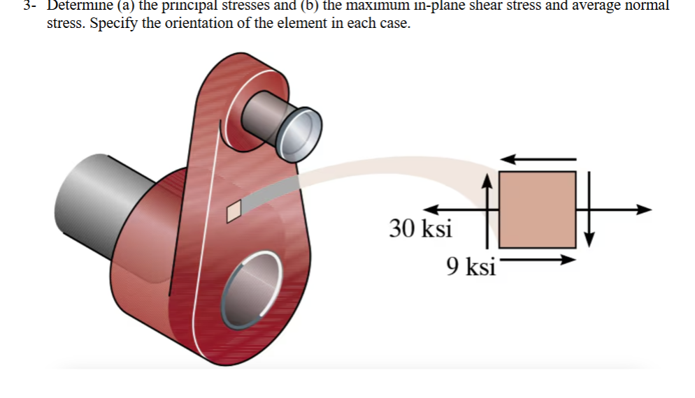 3 - Determine ( a ) the princ pal stresses and (