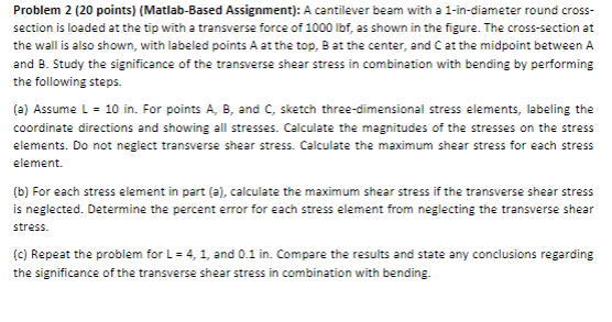 Problem 2 ( 2 0 points ) ( Matlab - Based