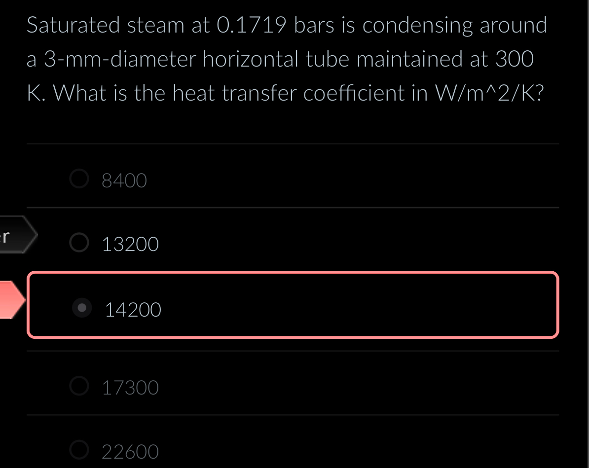 CORRECT ANSWER: 1 3 2 0 0 Saturated steam at 0 .