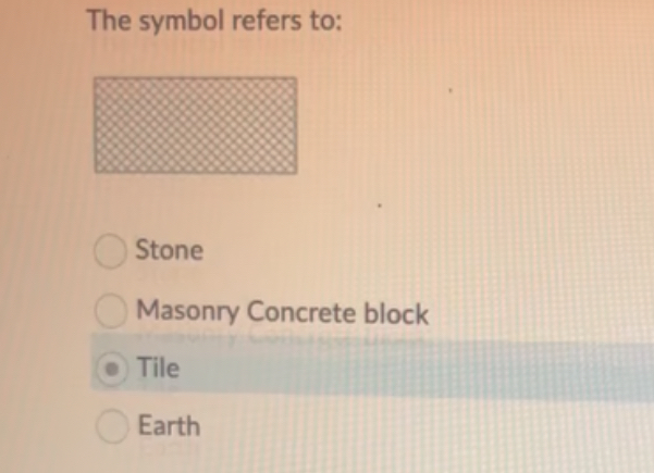 The symbol refers to: Stone Masonry Concrete