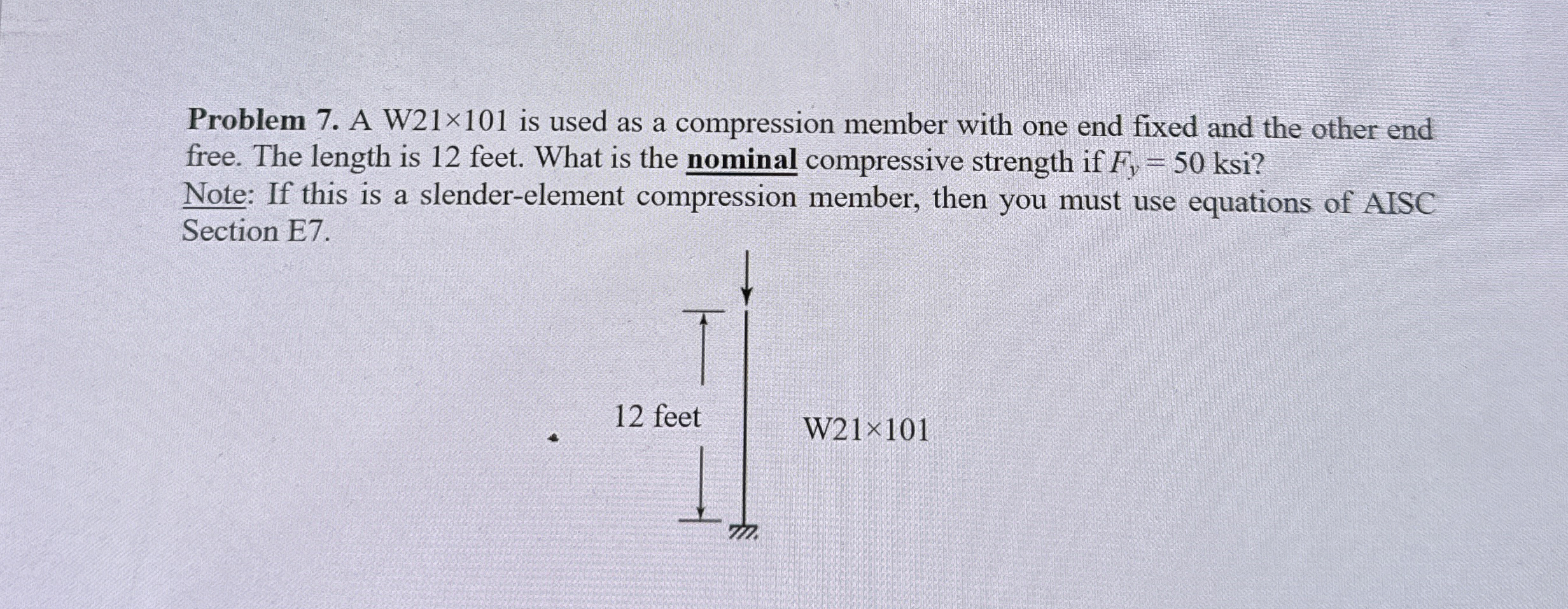 Problem 7 . A W 2 1 1 0 1 is used as a