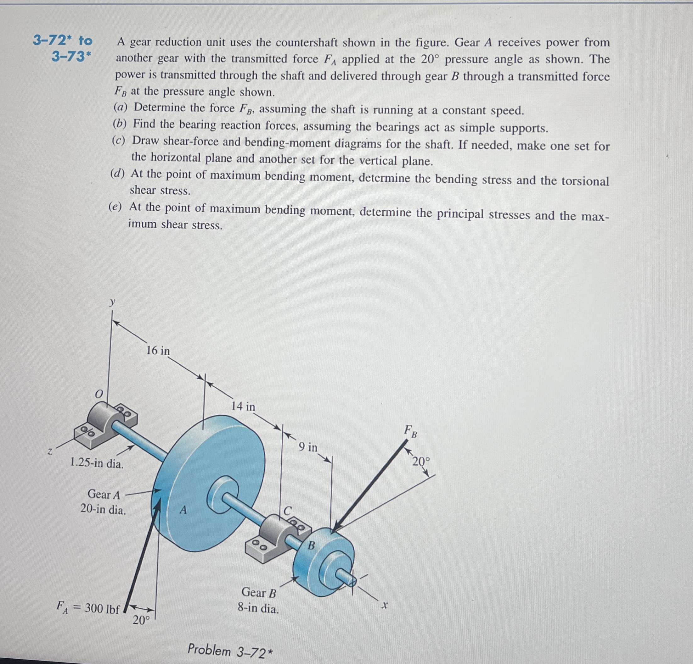 3 - 7 2 * to 3 - 7 3 * A gear reduction unit uses