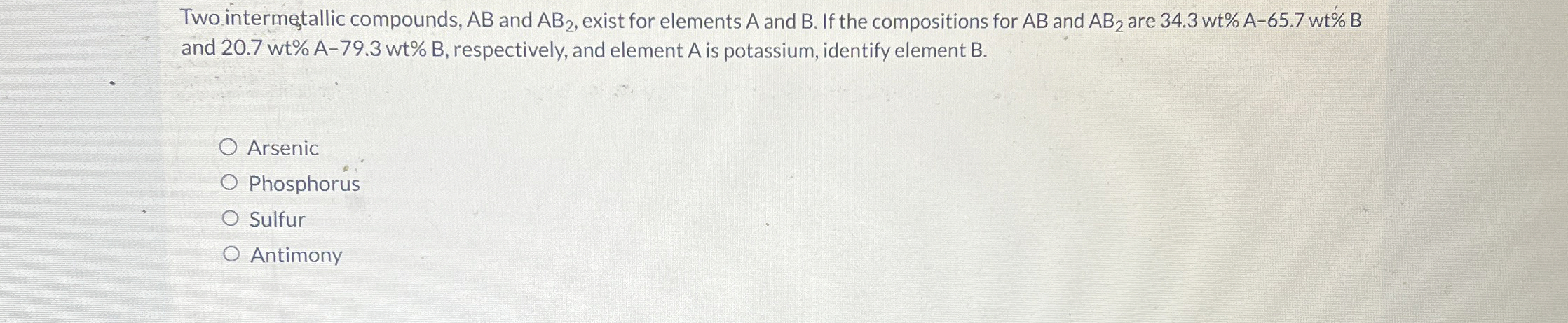 Two intermetallic compounds, A B and A B 2 ,