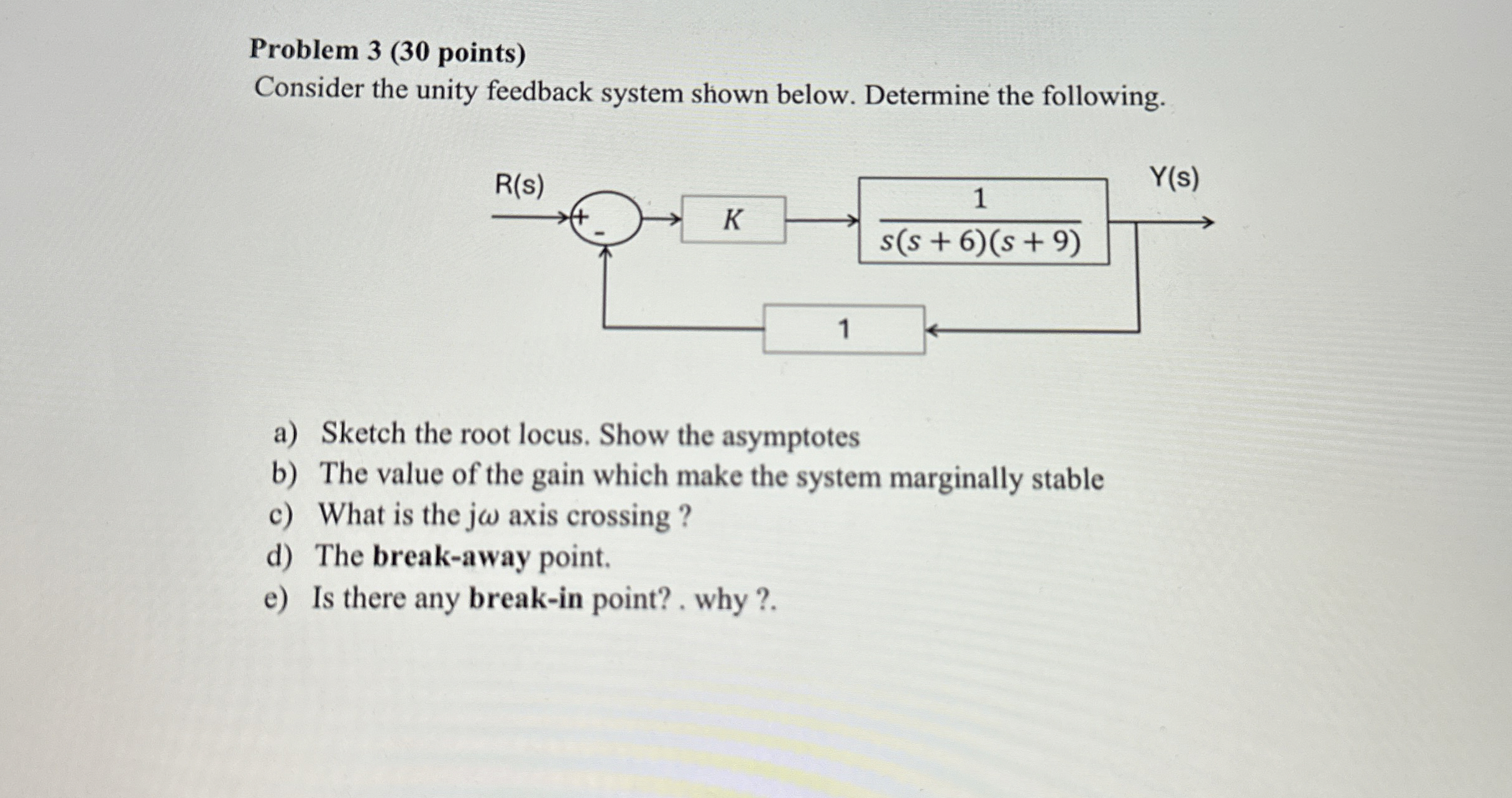 Problem 3 ( 3 0 points ) Consider the unity