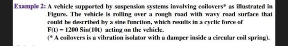 Example 2 : A vehicle supported by suspension