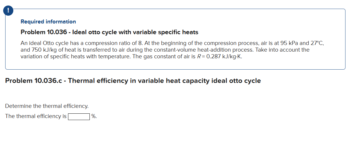 Problem 1 0 . 0 3 6 . c - Thermal efficiency in