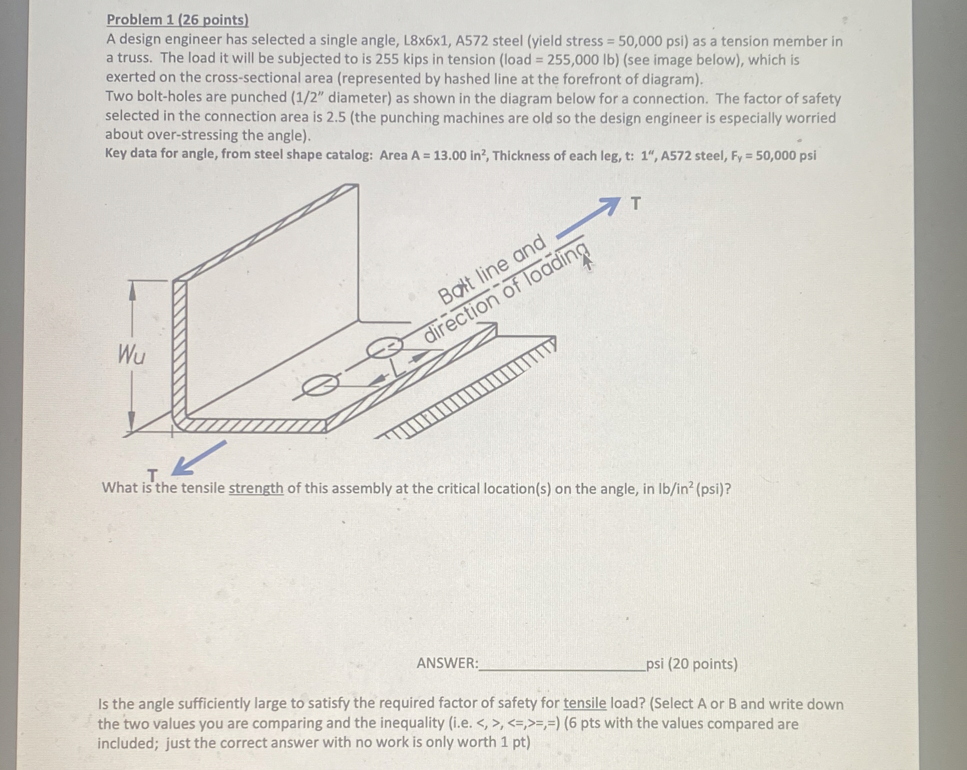 Problem 1 ( 2 6 points ) A design engineer has