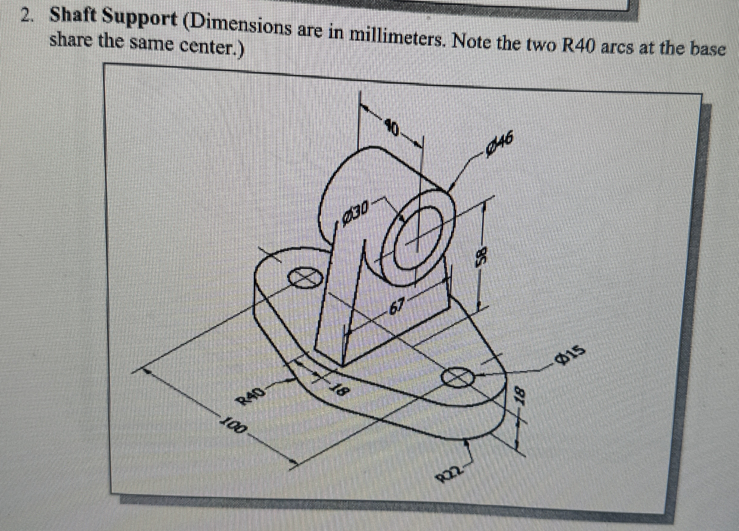 Shaft Support ( Dimensions are in millimeters.