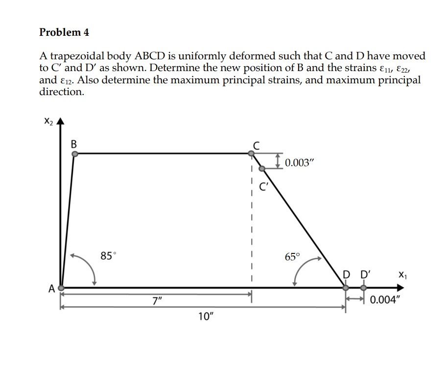 Problem 4 A trapezoidal body ABCD is uniformly